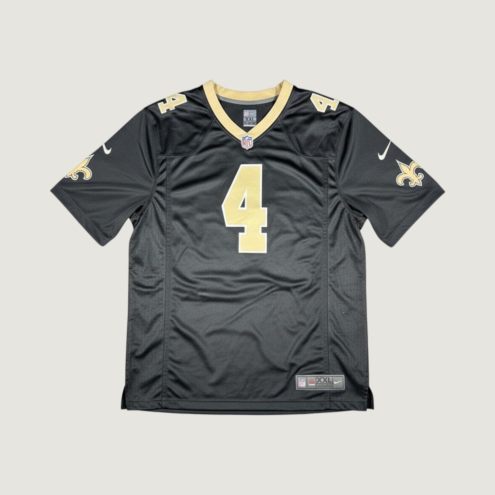 Nike New Orleans Saints Derek Carr 4 NFL Jersey Mens XXL Black Gold 67NM-NSGH